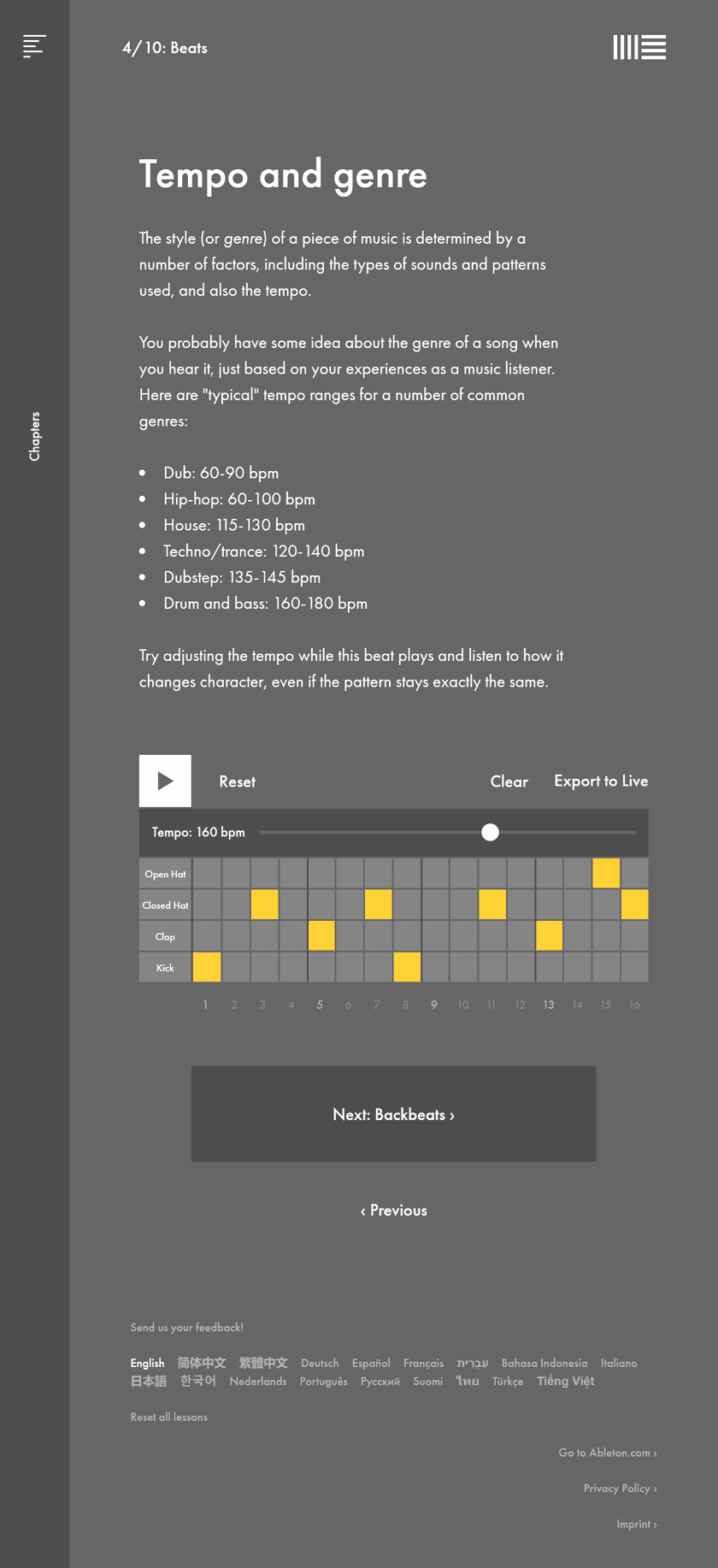 Ableton's awesome 'Learning Music' guide