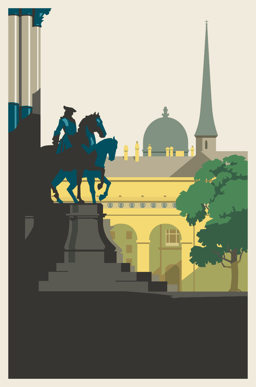 The final vector version of the Vienna travel poster